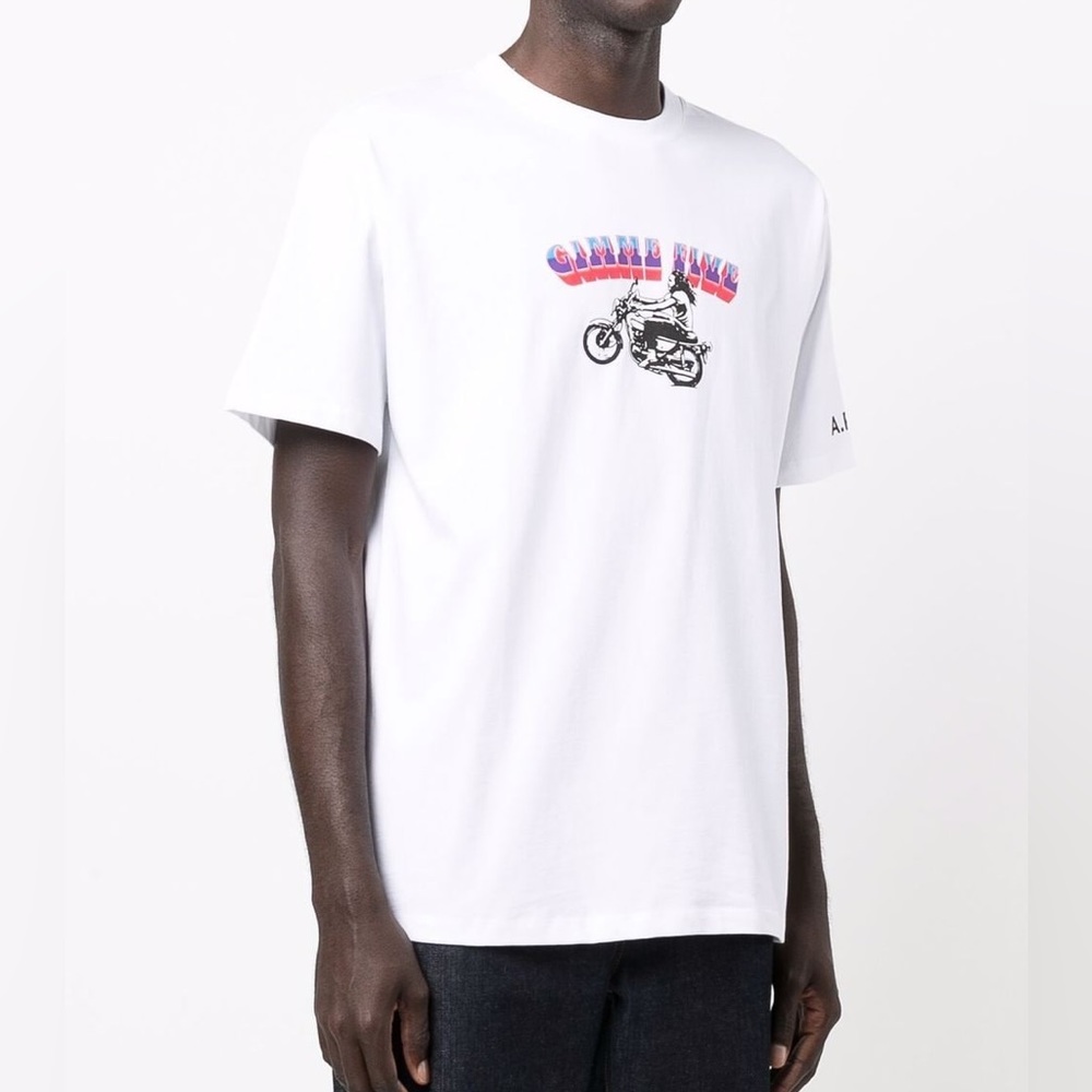 A.P.C. GIMME 5 MENS T-SHIRT WHITE SIZE MEDIUM NWOT